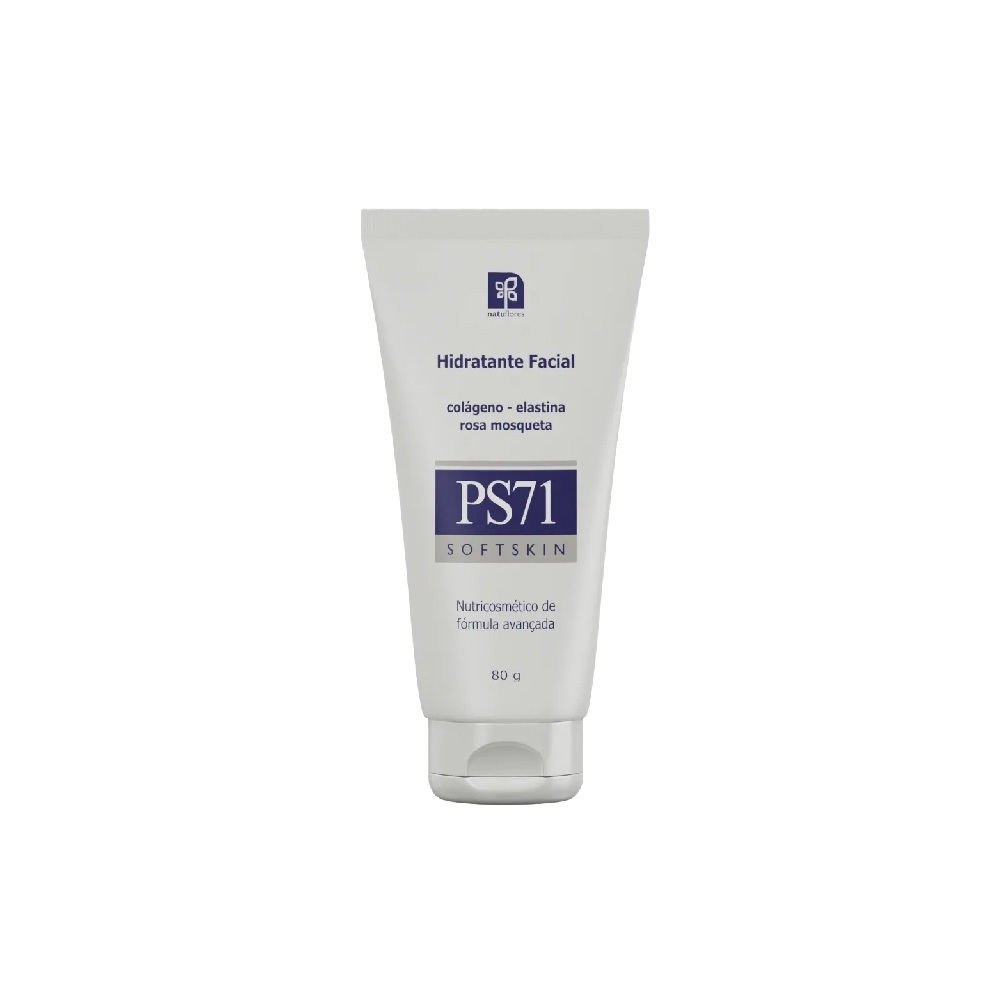 PS71 Hidratante Facial com Rosa Mosqueta 80g com Colágeno e Elastina Natuflores