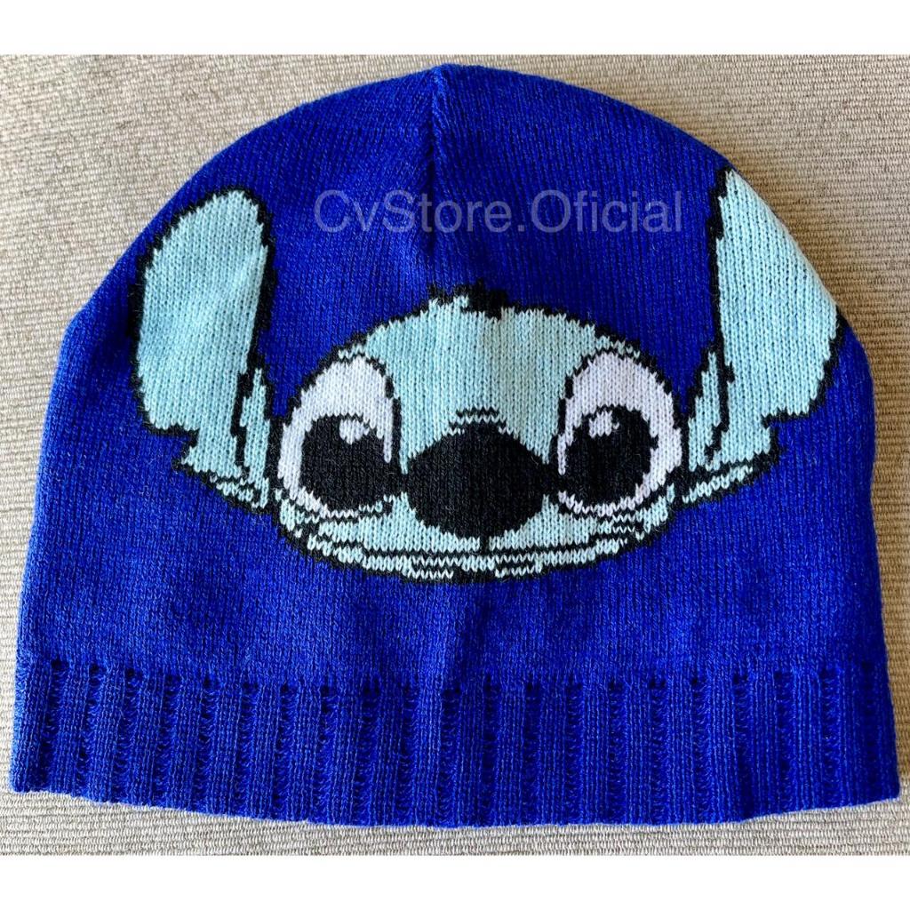 Touca Infantil Lilo & Stitch Azul Cinza Personagem Desenho Animado Moda Criança Frio Outono Inverno Quentinha