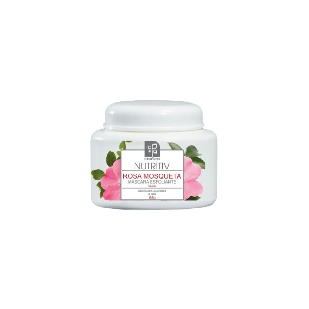 Nutritiv Máscara Esfoliante Facial Rosa Mosqueta 55g Limpeza Facial Natuflores - Beauty