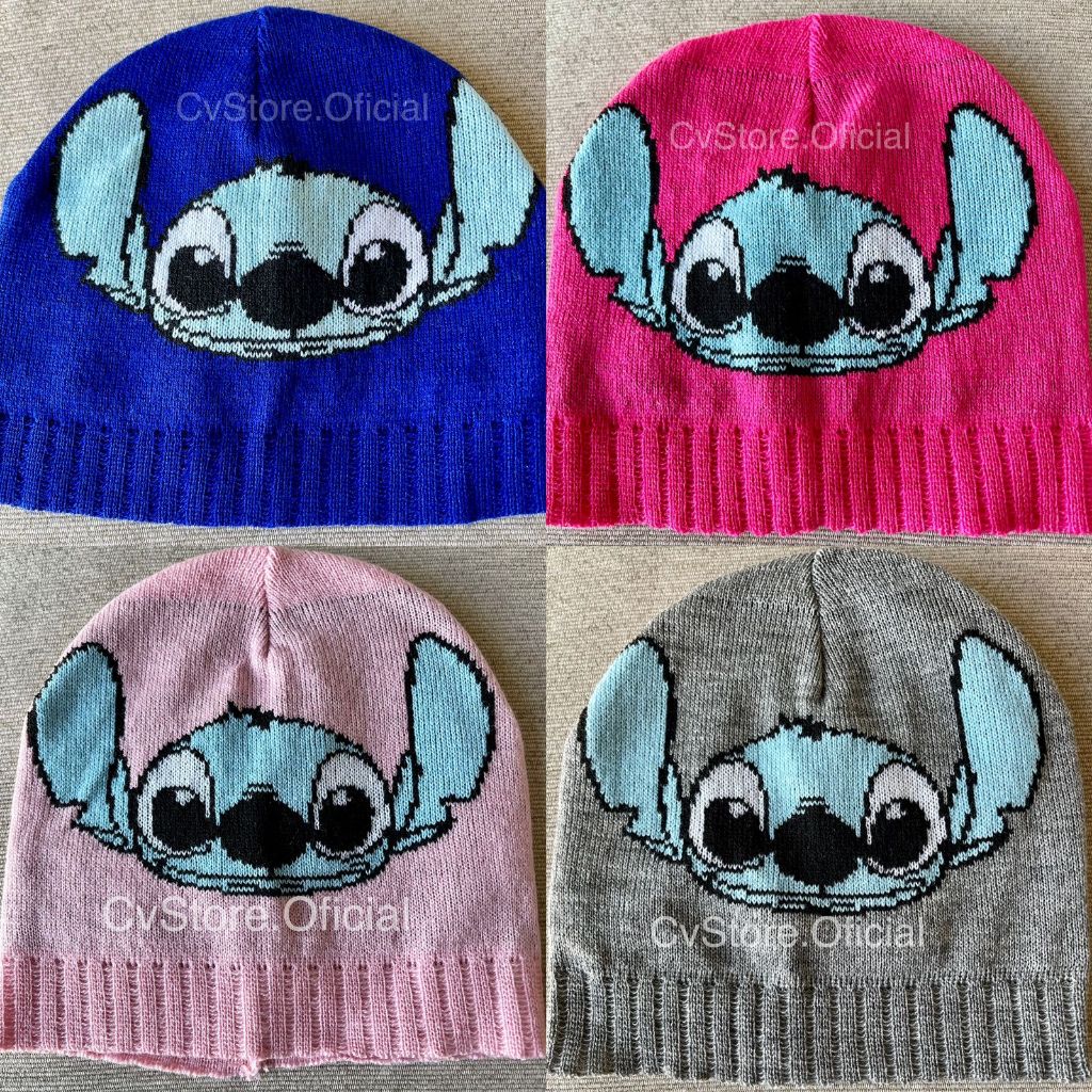 Kit 2 Toucas Infantil Lilo & Stitch Personagem Frio Menina Menino Inverno Quentinha Tendência Touquinha Toca Tocas