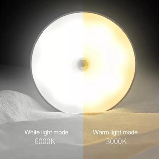 Lâmpada Bicolor Led Sem fio com Sensor de Presença Inteligente Luminária Recarregável