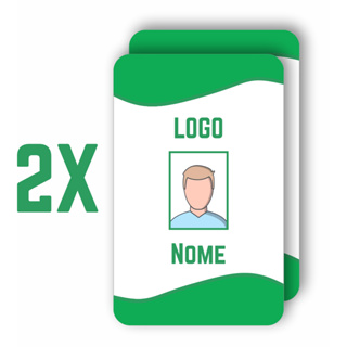 02 Crachás personalizados em PVC frente e verso + Arte gratuita em Oferta na Shopee