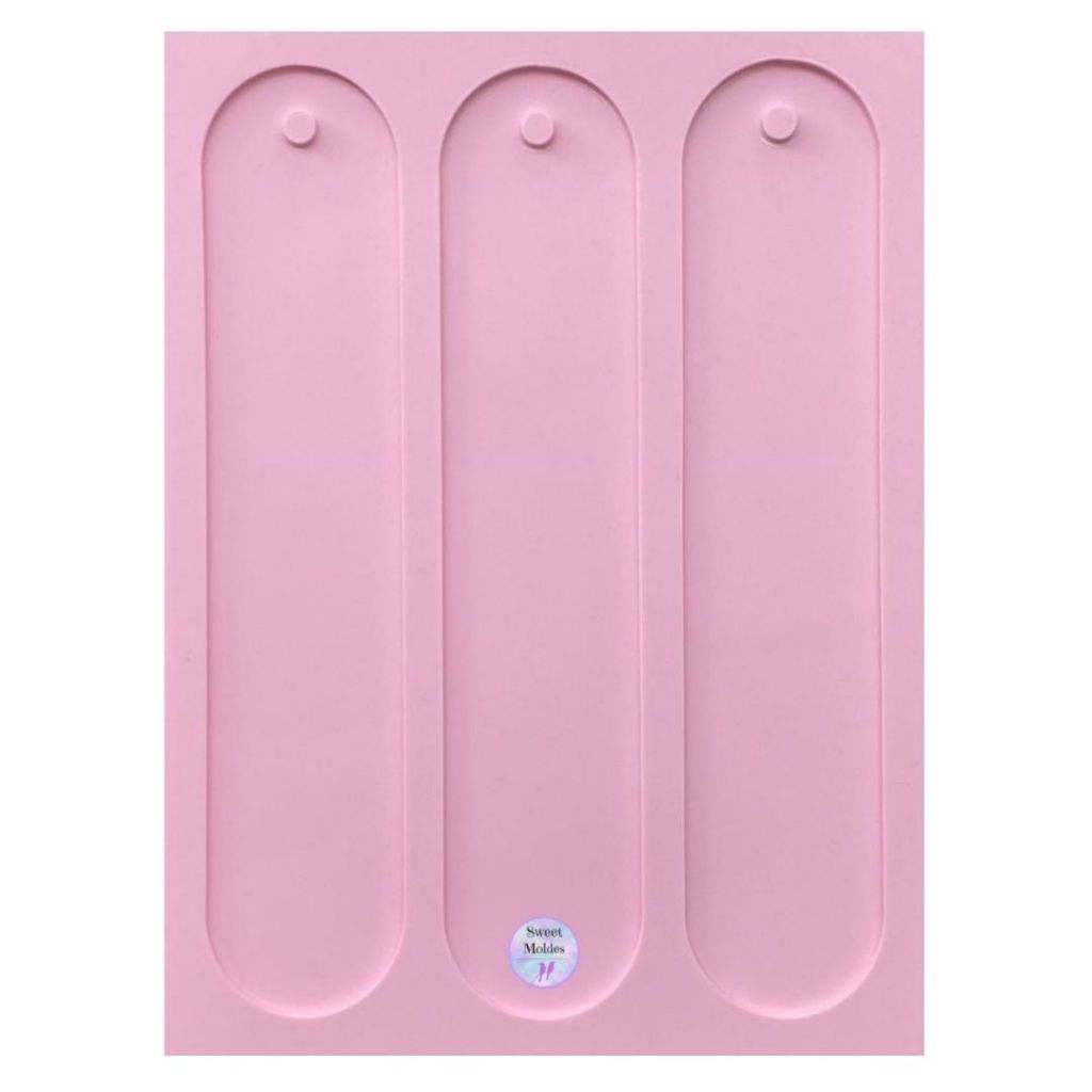 Molde de silicone 3 Marca páginas arredondados 14,5cm