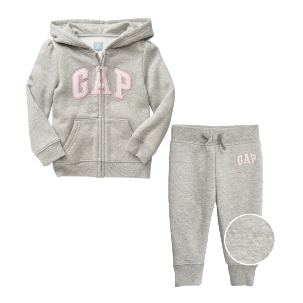 CONJUNTO GAP MOLETOM MENINA CINZA ZÍPER
