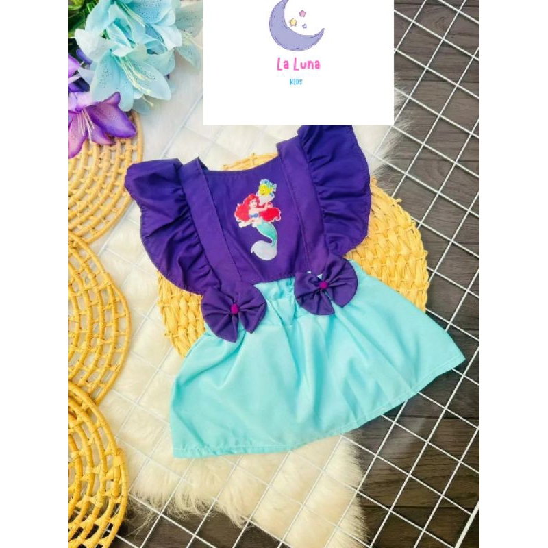 Vestido Salopete Básico Pequena Sereia Mar Sereia Praia Verão Piscina
