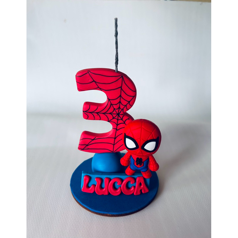 Topo de bolo/ Vela aniversário Homem Aranha/Aranha Verso/ Homem Aranha Baby em Oferta na Shopee