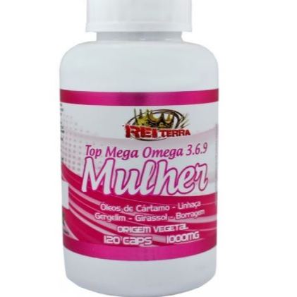 Top Mega Ômega 3 6 9 Mulher 1000mg 120 Cápsulas - Rei Terra