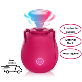 Sugador de Clitóris Rosa Recarregável 7 Modos de Sucção