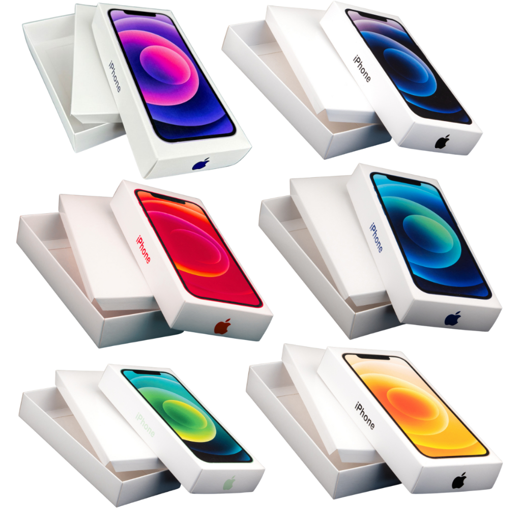 Kit 16 unidades Caixas Embalagens Similar Vazia para Celulares Modelo iPhone, com Berço Interna, Smatphone - detalhe