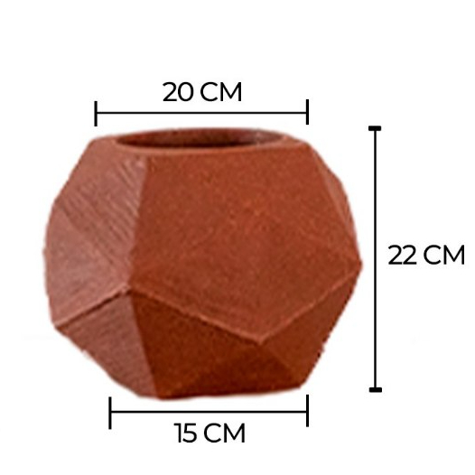 Vaso de Planta Decorativo Reciclável em Polietileno, Esfera Diamante Cód. 39 em Oferta na Shopee