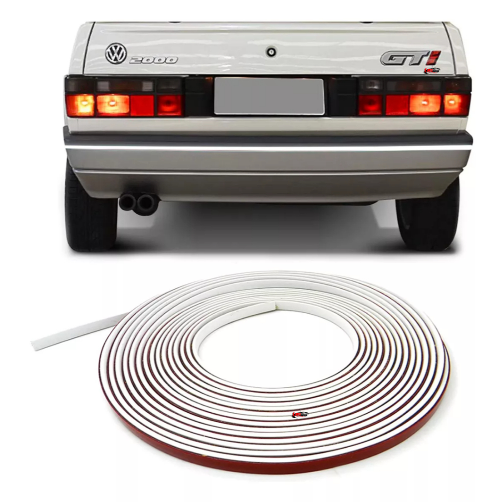 Friso Filete Branco Parachoque gol Parati Saveiro Quadrado 6 METROS em Oferta na Shopee