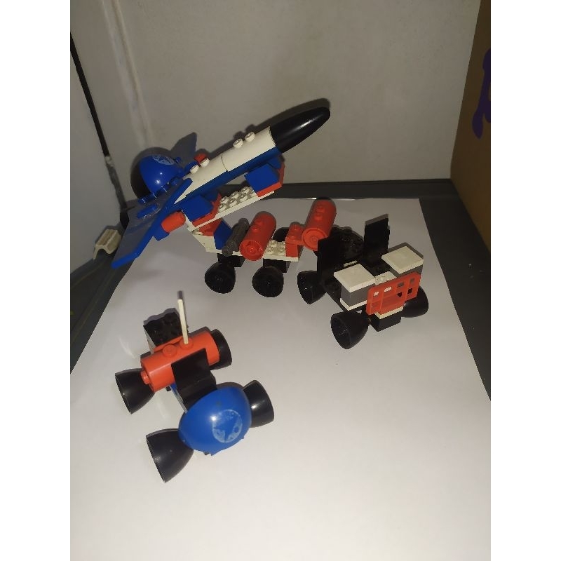 Blocos Tente Carro Laser e Transporte com Nave Espacial