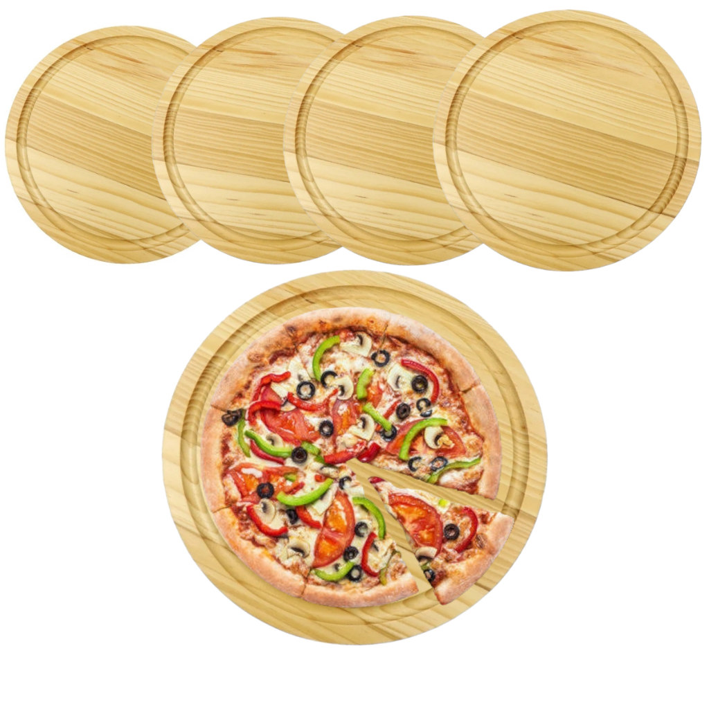 Kit 5 Tábua Redonda Queijos Frios Pizza 30cm