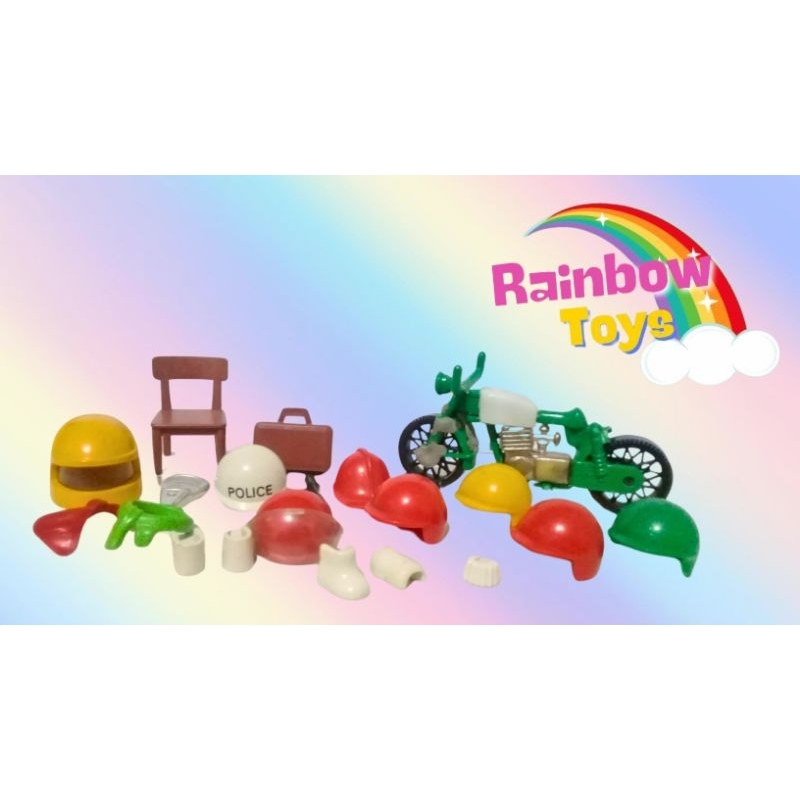 Brinquedo coleção Playmobil- Trol anos 70, lote com 19 acessórios