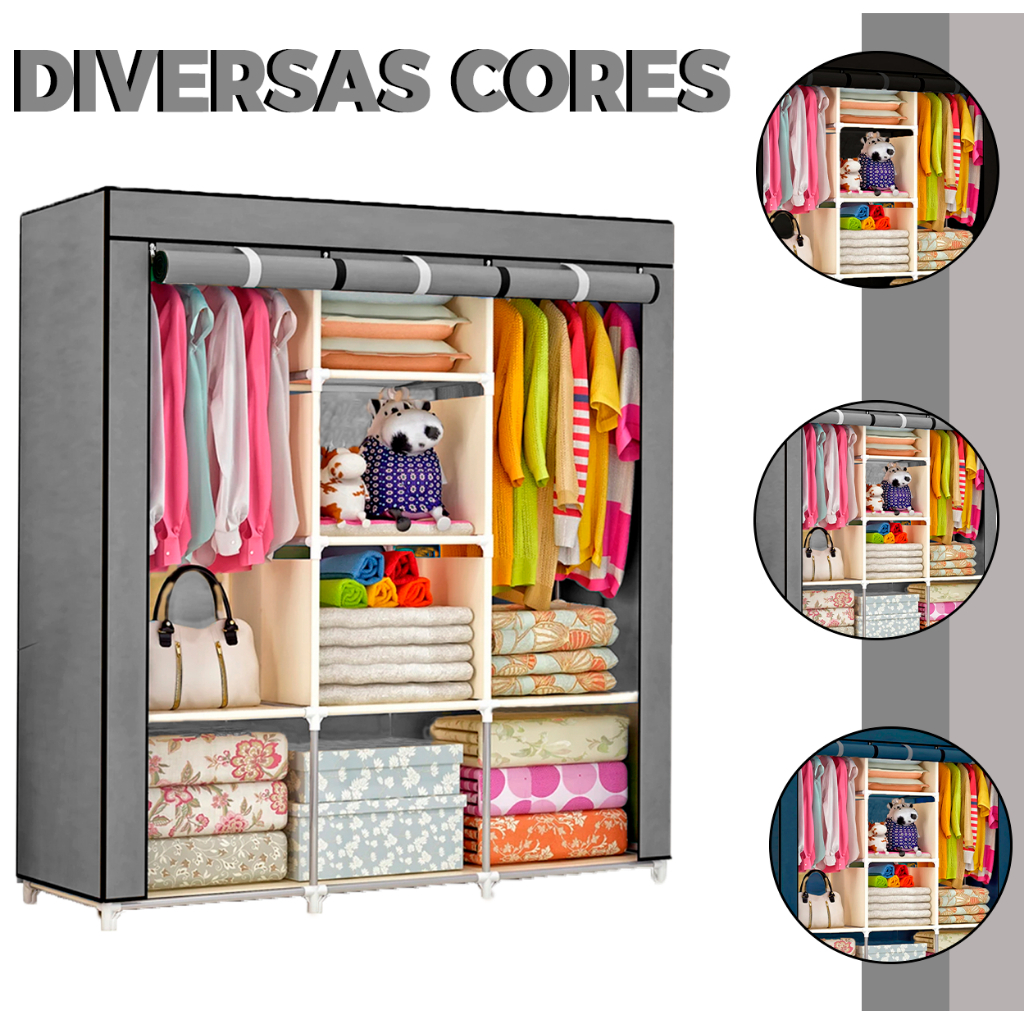 Guarda Roupa Dobrável Organizador De Roupas