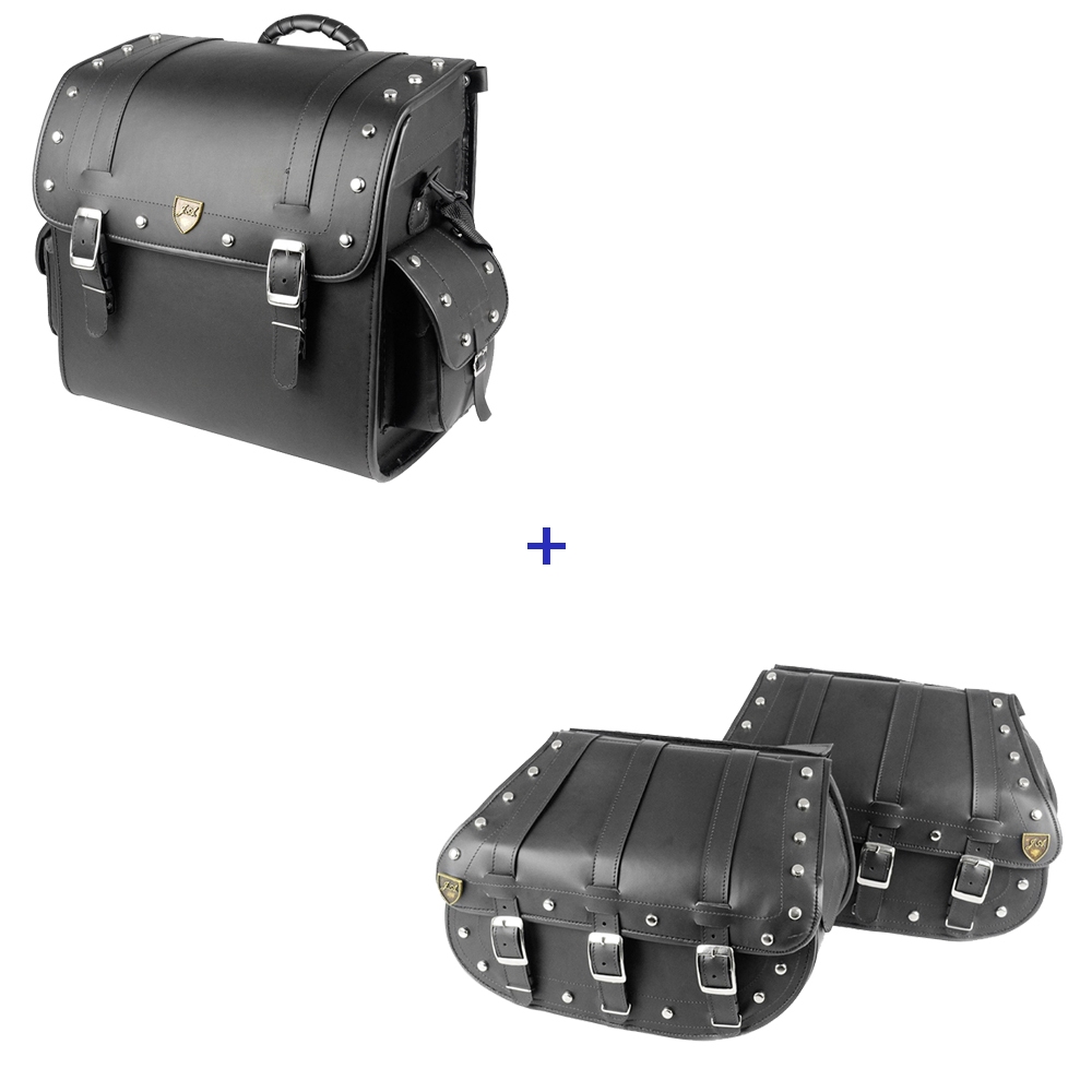 kit de alforge 25 litros com cravo     +     bolsa traseira 35 litros com cravo para todas  as motos