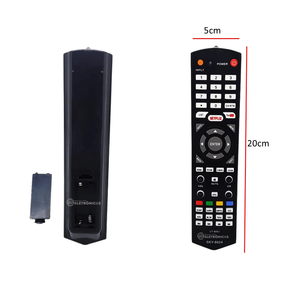 Kit 2 Controle Remoto Para TV Semp Toshiba TCL