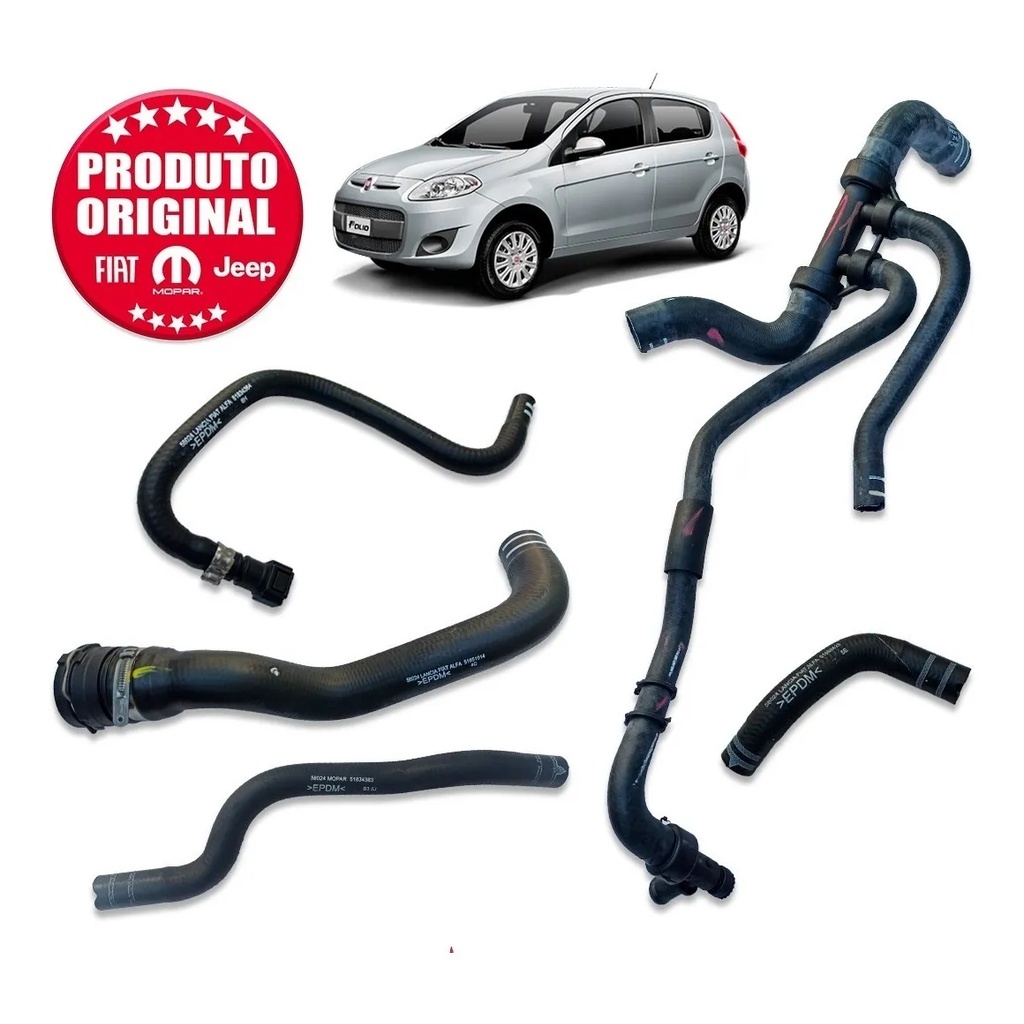 Mangueira Radiador Novo Palio 1.0 Fiat Mopar 2012 A 2017 - KIT COMPLETO