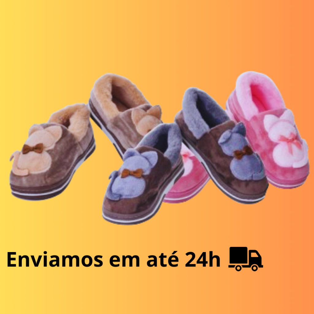 Pantufa Infantil Gatinho | Tamanho 30 ao 36.