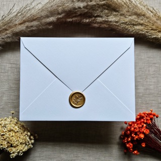Envelope para convite com lacre de cera - Bico textura linho 16x22 em Oferta na Shopee