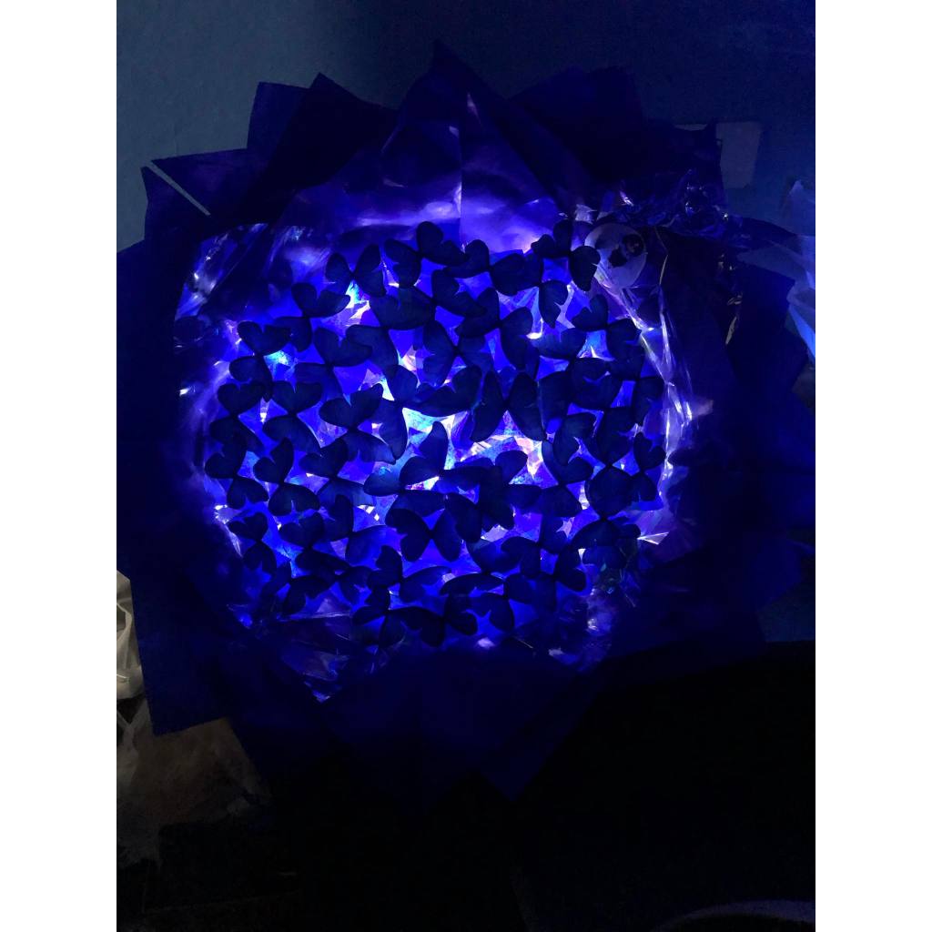 Buquê de Borboleta c/ Led AZUL ( 50 Borboletas)
