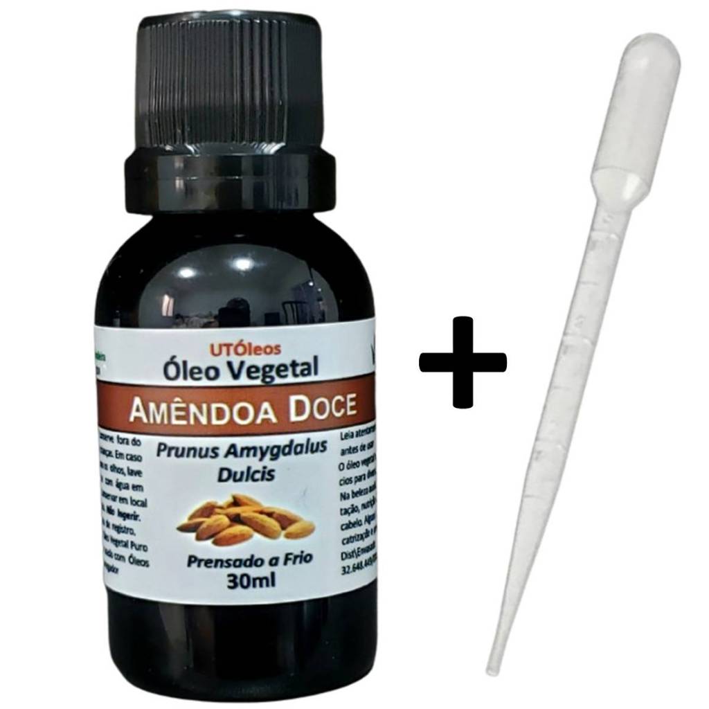 Óleo Vegetal De Amêndoas Doces 30ml - 100% Natural em Oferta na Shopee