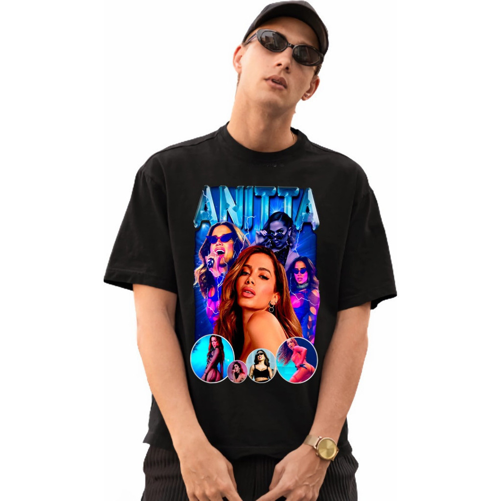 Camiseta Anitta Cantora Musica Moda Camisa Blusa Estampada Funk