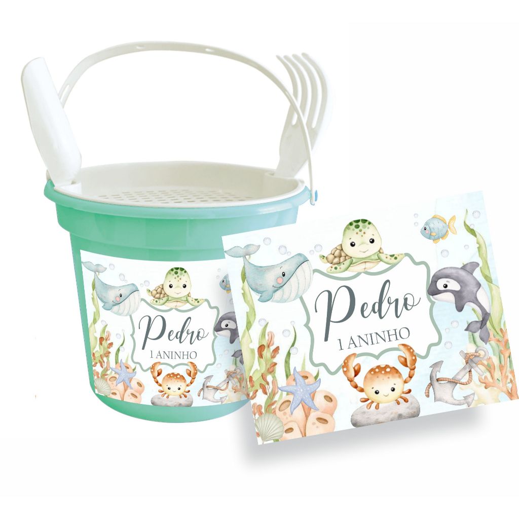 KIT ADESIVOS Fundo do Mar Adesivos Para Balde de Praia/personalizados infantis
