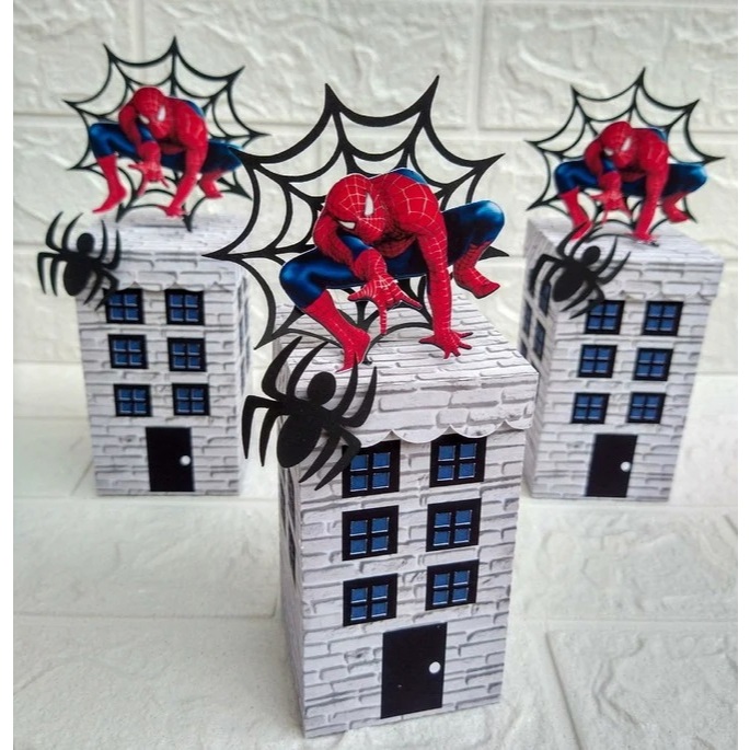 Caixa Prédio Personalizada Homem Aranha - Lembrancinhas -Aniversário -Festa Infantil -Caixa Temática