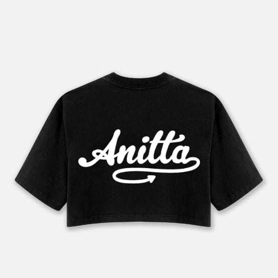 Cropped Camiseta 100% algodão Anitta cantora Pop