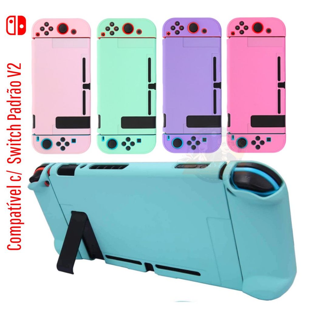 Capa Case Cor Ton Pastel Proteção  Nintendo Switch Padrão V2