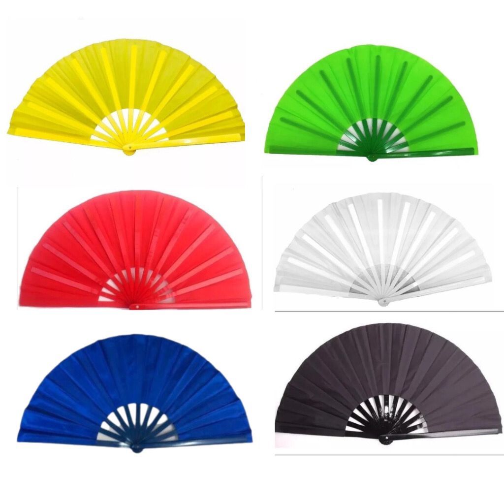 Leque Gigante 65cm (aberto) Várias Cores Disponíveis Carnaval Fantasia/Leque Oriental Grande Dança Kung Fu Tai Chi Chuan Liso