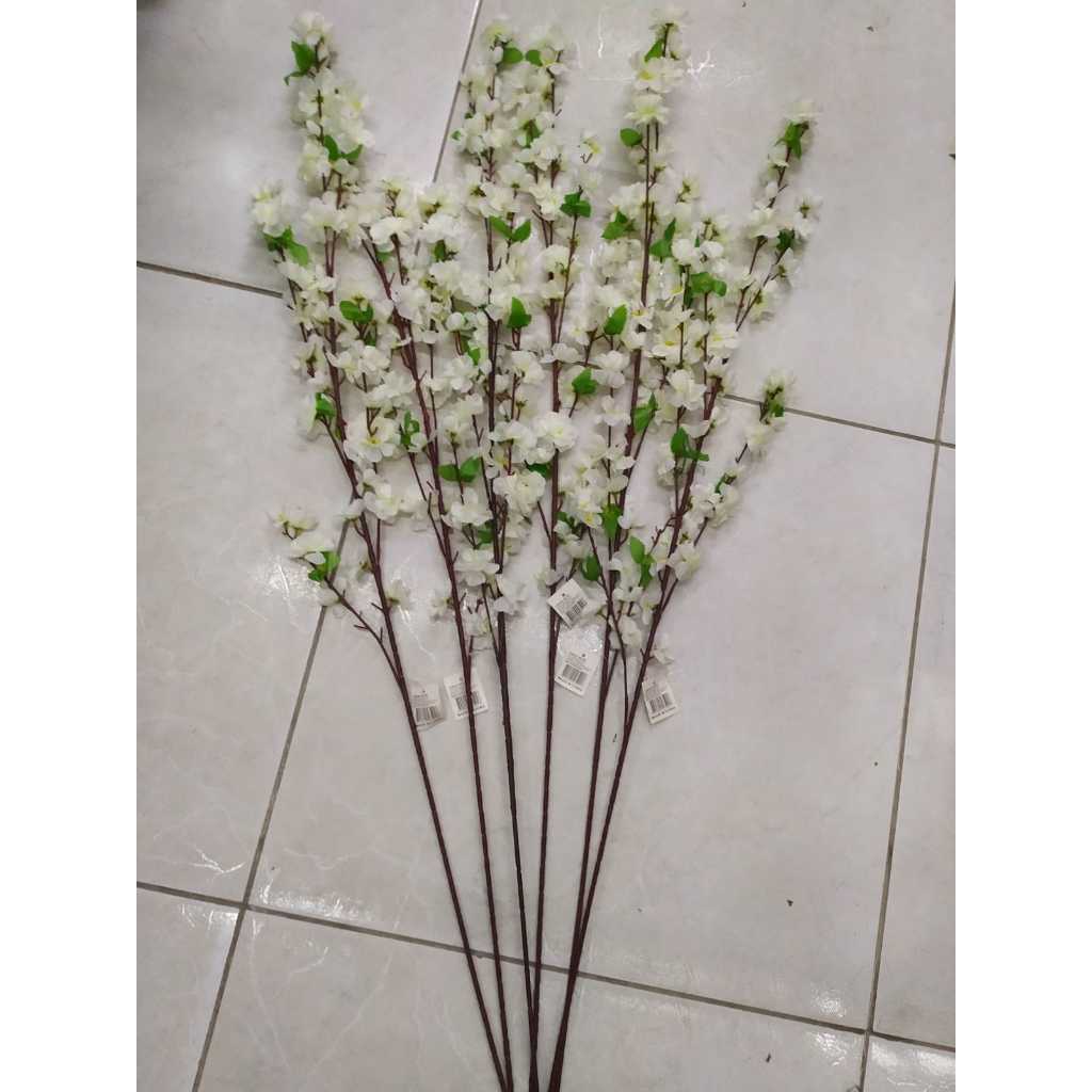 Kit 5 Galhos Cerejeira Pessegueiro Artificial - Decoração 1,20M — imagem 2 de 2