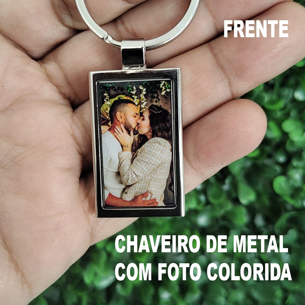 Chaveiro de Aço Namorados Spotify - Com Foto Colorida - Casal - Família - Presente Dia dos Pais