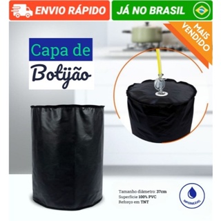 Capa de Botijão 13kg Modelo LUXUOSO Preto em Oferta na Shopee
