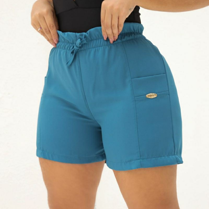 Short feminino soltinho casual, bermuda feminina dia a dia para o verão confortável