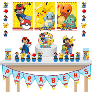 Kit Festa Fácil Kit Só Um Bolinho Pokemon Pocket Monsters Kit Festa Fácil Aniversário Mesversário em Oferta na Shopee