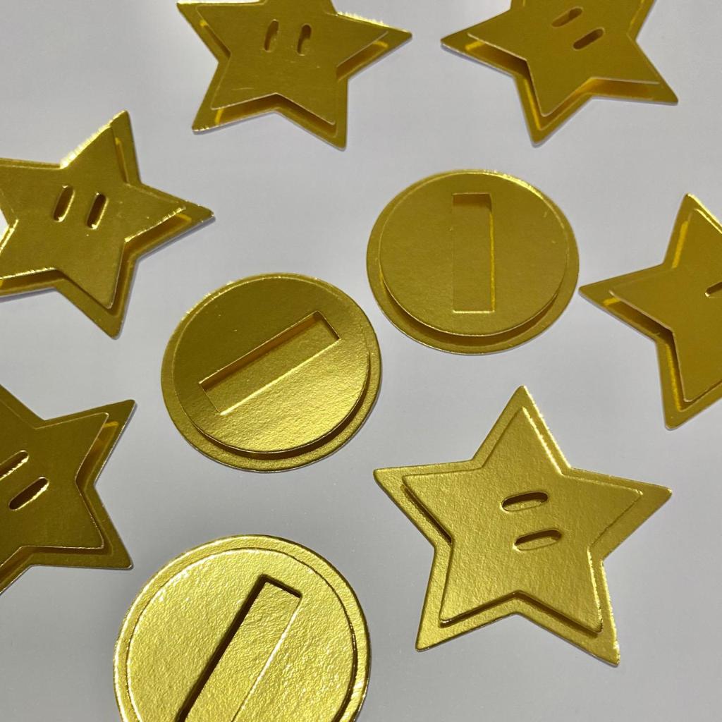 Tags Apliques moedas e estrelas Super Mario Bros 3D em Oferta na Shopee