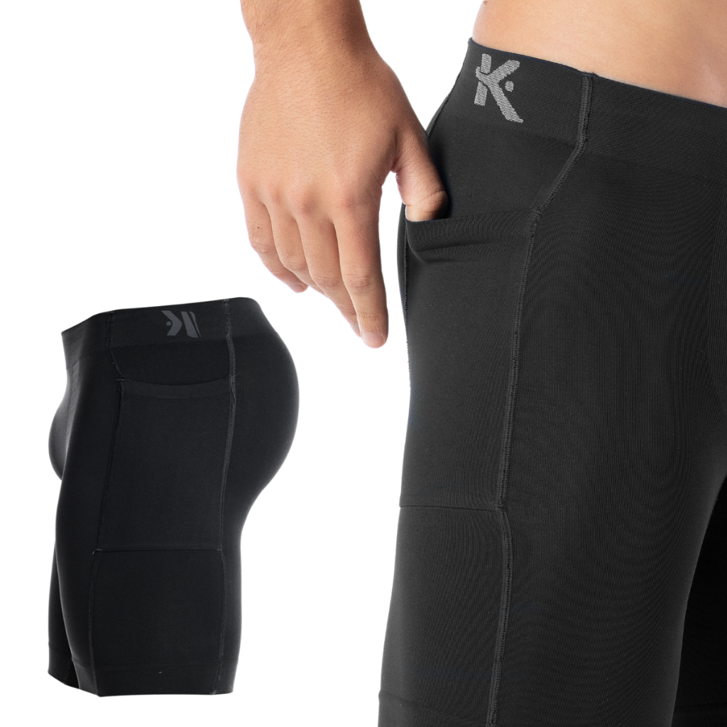 Bermuda Shorts Masculino Térmico com Bolso Esportes Treino e Bike