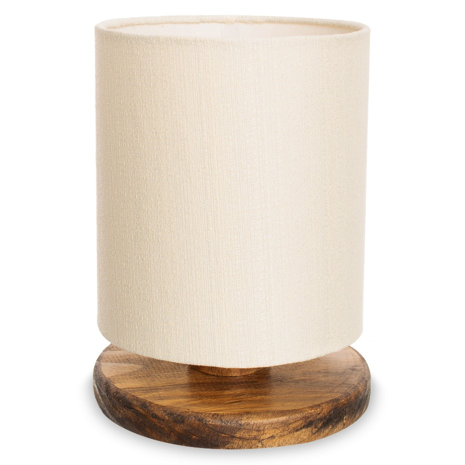 Luminária Abajur Linho Natural Decoração Quarto Casa Escritório Casa Iluminação Luz Ambiente