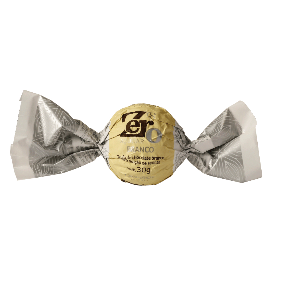 Kit 5 Trufas Zero adição Açucar Cacau Show 30g - Ao Leite e Branco SORTIDOS Chocolate Cacau Show — imagem 2 de 2