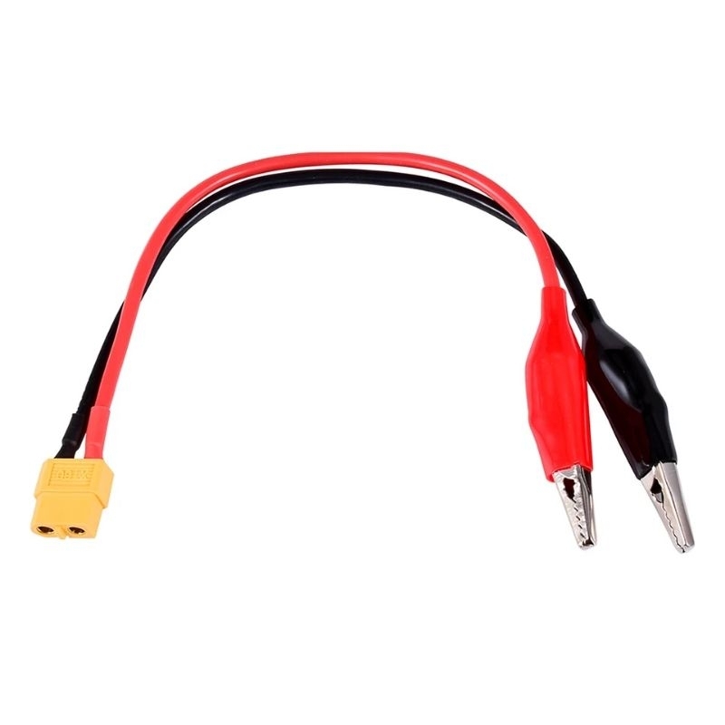 Cabo xt60 para garra jacaré fio 14awg 20cm carregador lipo
