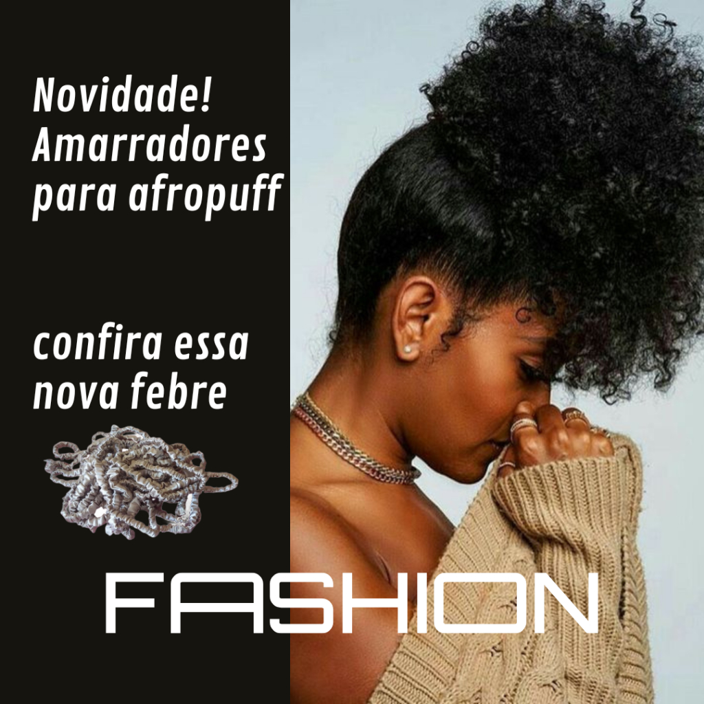 4 Elastico para coque afro puff anti frizz moda feminina