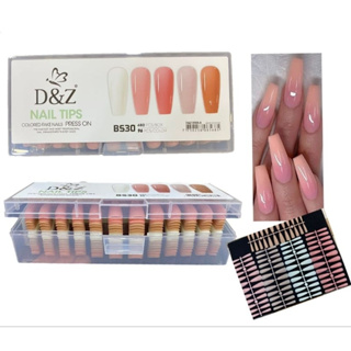 Postiça PINTADA colorida unha bailarina realista caixa pronta para usar em Oferta na Shopee