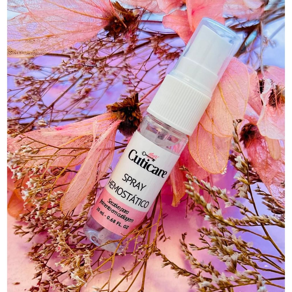 Spray Hemostático para cicatrizar cutículas feridas e estancar sangramento de de cutícula sensíveis  15ml - Cuticare