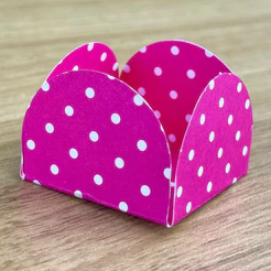 50~450 Forminhas Poá Pink/Branco Para Doces 4 Pétalas 3,3X3,3X2,2 10.24 (Nc Toys Simples)