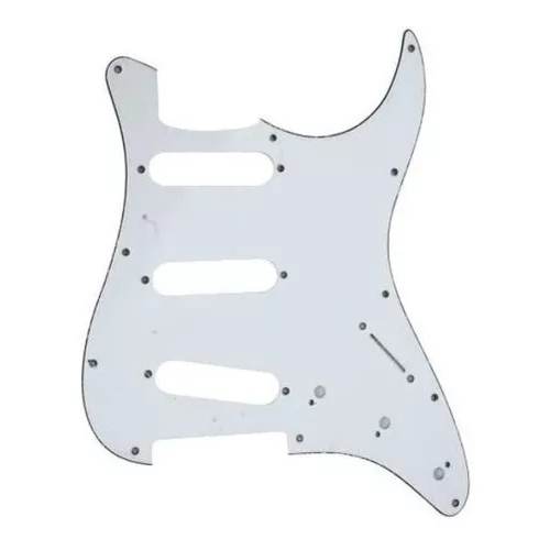 Escudo para Guitarra Strato Single Branco 3 camadas