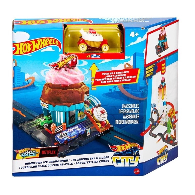 Pista Hot Wheels Conjunto Sorveteria Na Cidade - Mattel - Mom & Baby