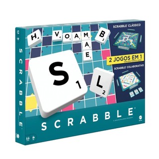 Jogo de Tabuleiro Scrabble Palavras Cruzadas 2 em 1 - Mattel em Oferta na Shopee