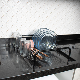 Escorredor De Louças Cama Seca 13 pratos Porta Copos Cozinha em Oferta na Shopee